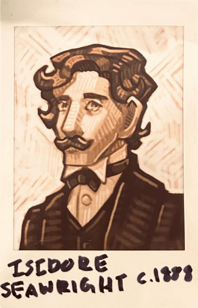 Isidore Seawright: Managing director of the Seawright Line. Circa 1888. Copy of original photograph.