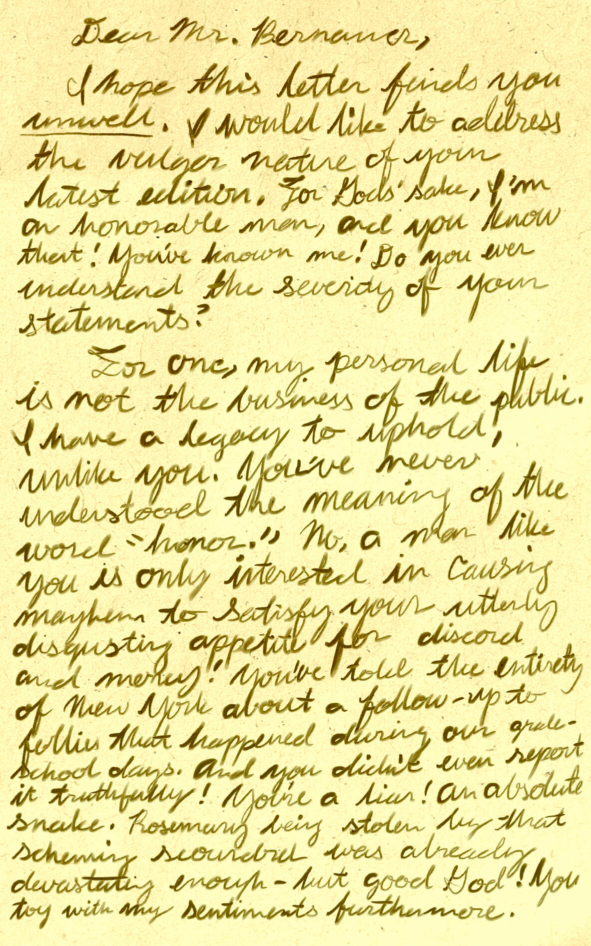 Dear Alexander Dear Clarent